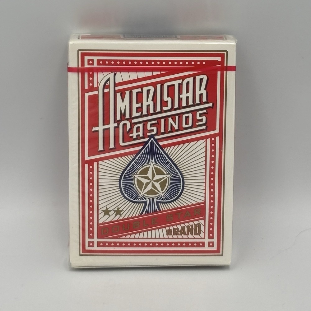 Vintage Ameristar Casinos Red Double‎ Star Playing Cards NOS